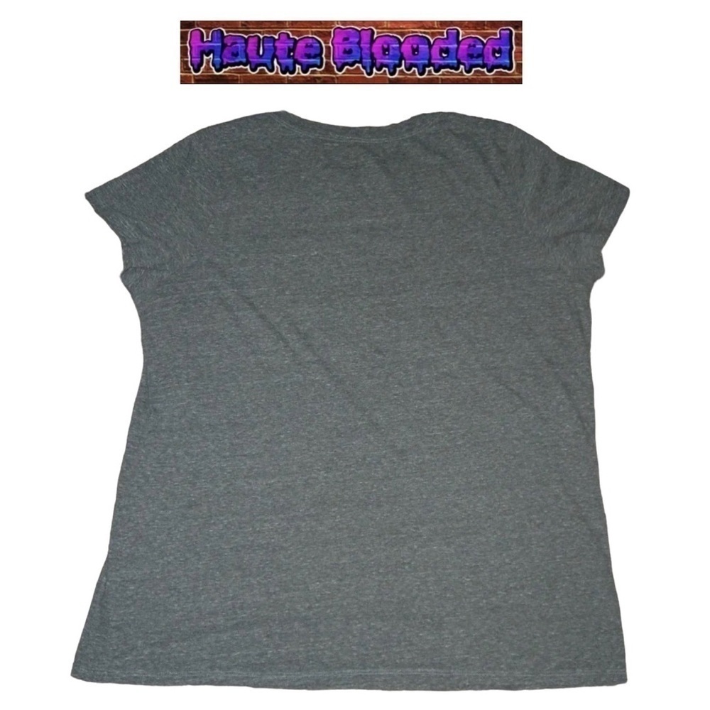 Frida Kahlo Tee Shirt Plus Size Mexican Painter Artist Gray Flowers Sz XXL 2X 2 - Picture 6 of 9